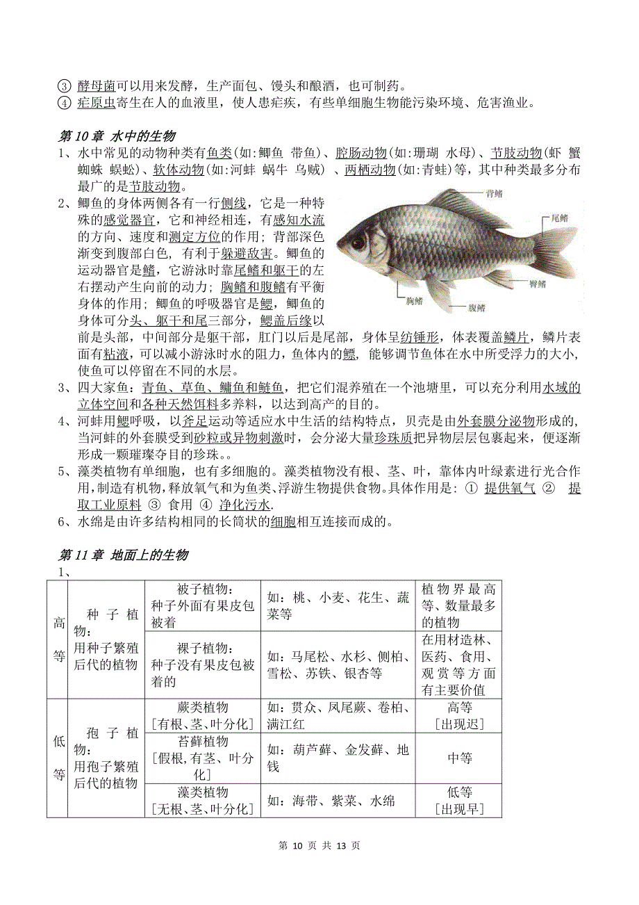 苏科版七下生物背诵手册_第3页